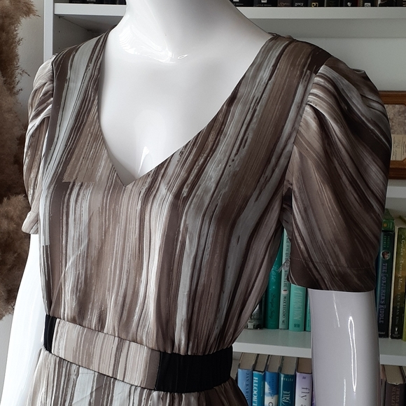 Max and Cleo neutral colors office dress P3750 - Picture 3 of 12